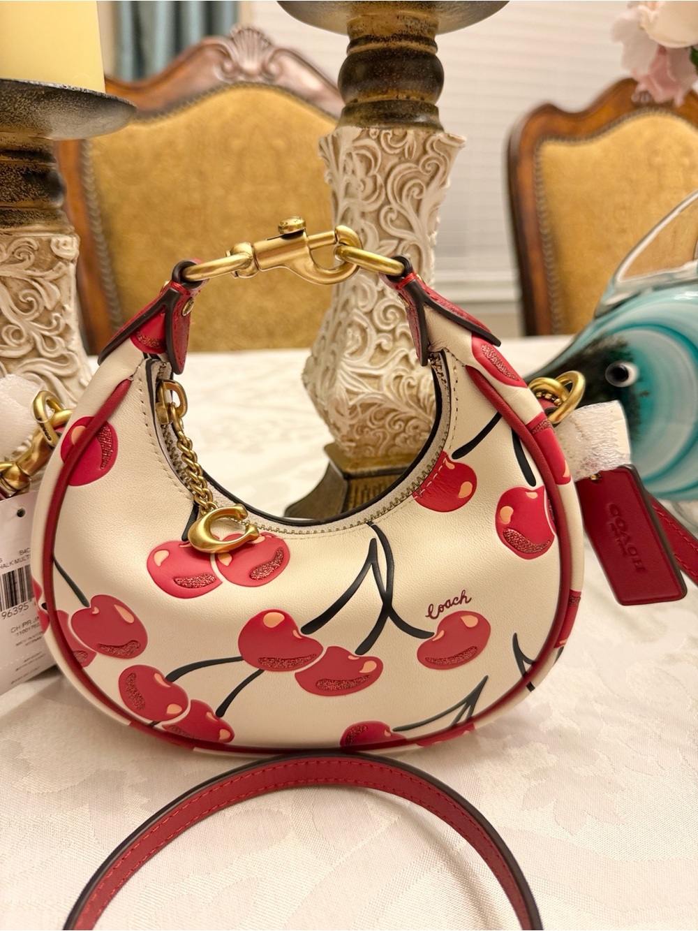 NWT Coach Joni Bag: Glovetaned Leather With Cherry Print
